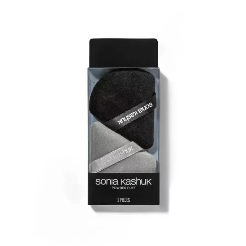 Sonia Kashuk Powder Puff for Losse & pressed Powder 2 Pieces Black / Gray